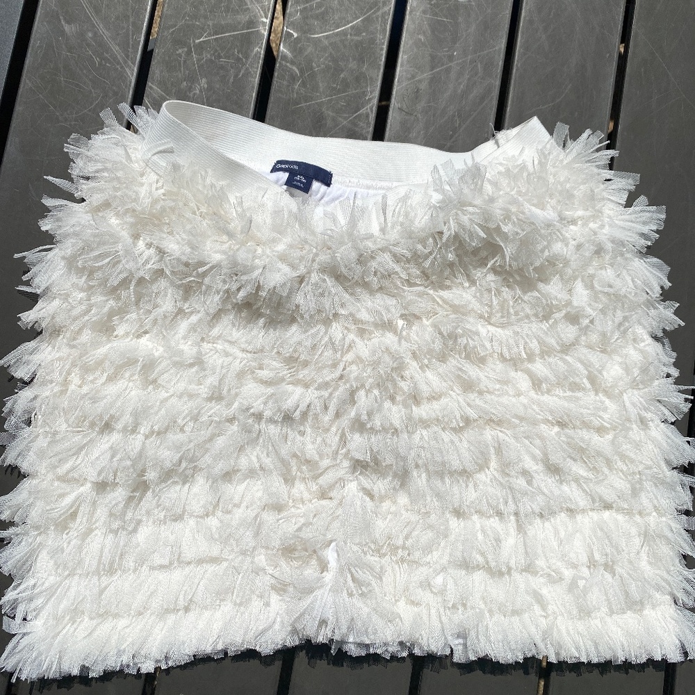 White Ruffle Skirt
